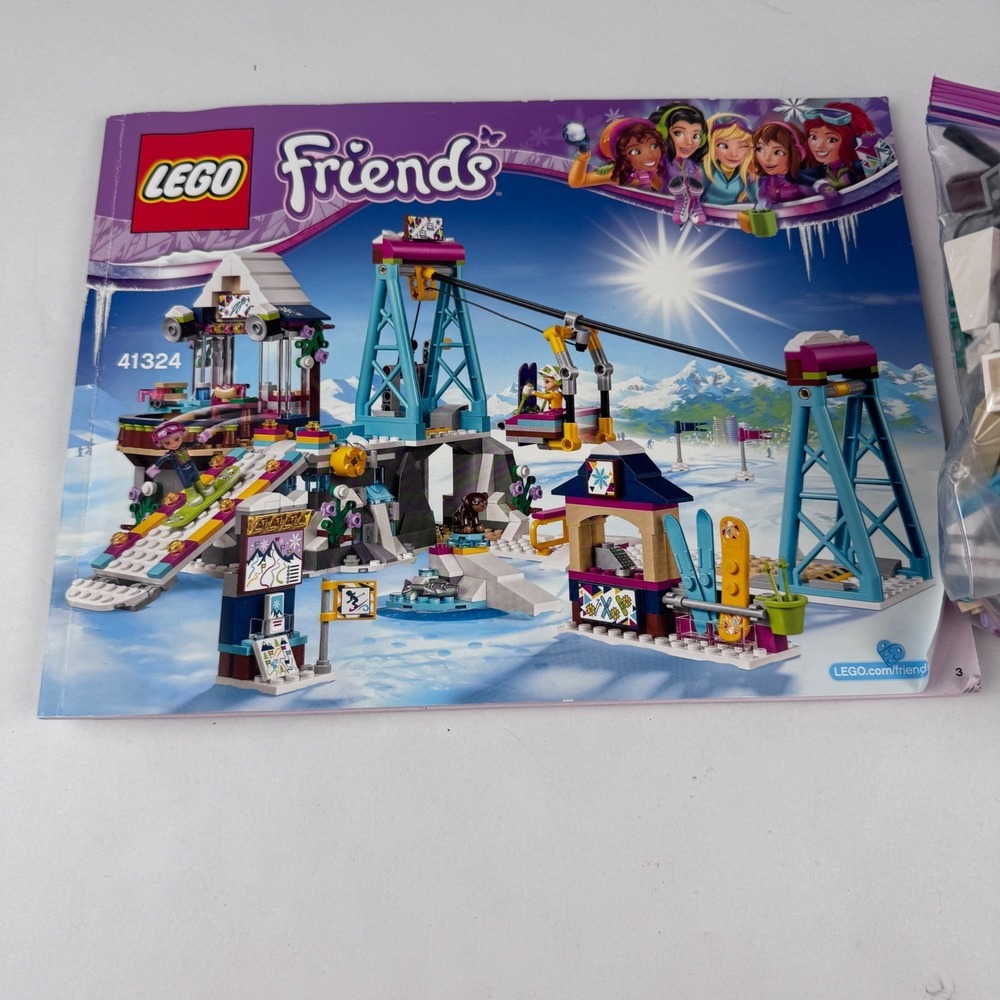 LEGO FRIENDS 41324 Snow Resort Ski Lift No Box Near Complete - Picture 2 of 4